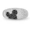 Thumbnail Image 3 of Mickey Mouse & Minnie Mouse 0.45 CT. T.W. Enhanced Black and White Diamond Ring in Black Sterling Silver