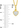 Thumbnail Image 1 of 0.04 CT. T.W. Diamond Heart Pendant in 10K Gold
