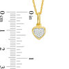 Thumbnail Image 2 of 0.04 CT. T.W. Diamond Heart Pendant in 10K Gold