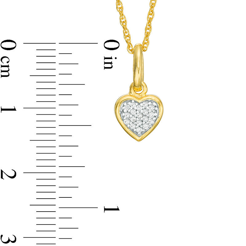 0.04 CT. T.W. Diamond Heart Pendant in 10K Gold