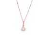 Thumbnail Image 0 of Diamond Accent Tilted Heart Outline Vintage-Style Pendant in 10K Rose Gold
