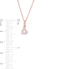 Thumbnail Image 1 of Diamond Accent Tilted Heart Outline Vintage-Style Pendant in 10K Rose Gold