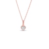 Thumbnail Image 0 of Diamond Accent Heart Vintage-Style Pendant in 10K Rose Gold