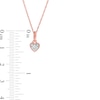 Thumbnail Image 1 of Diamond Accent Heart Vintage-Style Pendant in 10K Rose Gold