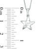 Thumbnail Image 2 of Diamond Accent Solitaire Sculpted Star Pendant in Sterling Silver