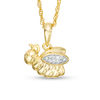 Thumbnail Image 0 of Diamond Accent Bumblebee Pendant in 10K Gold