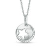 Thumbnail Image 0 of Diamond Accent Star Cutout Circle Pendant in Sterling Silver