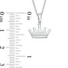 Thumbnail Image 1 of Diamond Accent Crown Pendant in Sterling Silver