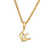 Thumbnail Image 1 of Diamond Accent Solitaire Tilted Crown Pendant in 10K Gold