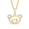 Thumbnail Image 0 of Diamond Accent Bear Face Outline Pendant in 10K Gold