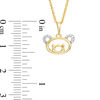 Thumbnail Image 1 of Diamond Accent Bear Face Outline Pendant in 10K Gold