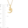 Thumbnail Image 2 of Diamond Accent Solitaire Crescent Moon and Heart Charm Pendant in 10K Gold