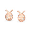 Thumbnail Image 1 of 0.04 CT. T.W. Diamond Ladybug Stud Earrings in 10K Rose Gold