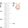 Thumbnail Image 2 of 0.04 CT. T.W. Diamond Ladybug Stud Earrings in 10K Rose Gold