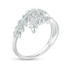 Thumbnail Image 2 of 0.15 CT. T.W. Diamond Leaves Split Shank Ring in 10K White Gold