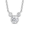 Mickey Mouse & Minnie Mouse 0.45 CT. T.W. Diamond Bezel-Set Necklace in 10K White Gold - 17.75"