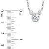 Thumbnail Image 1 of Mickey Mouse & Minnie Mouse 0.45 CT. T.W. Diamond Bezel-Set Necklace in 10K White Gold - 17.75"