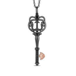 Enchanted Disney Villains Ursula 0.085 CT. T.W. Black Diamond Pendant in Sterling Silver and 10K Rose Gold