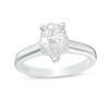 Thumbnail Image 0 of Vera Wang Love Collection 1.12 CT. T.W. Pear-Shaped Diamond Collar Engagement Ring in 14K White Gold