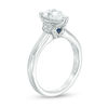 Thumbnail Image 1 of Vera Wang Love Collection 1.12 CT. T.W. Pear-Shaped Diamond Collar Engagement Ring in 14K White Gold