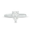 Thumbnail Image 2 of Vera Wang Love Collection 1.12 CT. T.W. Pear-Shaped Diamond Collar Engagement Ring in 14K White Gold