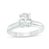 Thumbnail Image 0 of Vera Wang Love Collection 1.12 CT. T.W. Oval Diamond Collar Engagement Ring in 14K White Gold