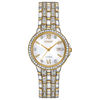 Thumbnail Image 1 of Ladies' Citizen Eco-Drive® Crystal Accent Two-Tone Watch with Silver-Tone Dial and Bracelet Box Set (Model: EW2344-65A)