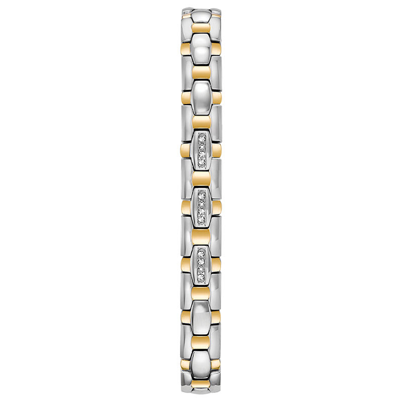 Main Image 3 of Ladies' Citizen Eco-Drive® Crystal Accent Two-Tone Watch with Silver-Tone Dial and Bracelet Box Set (Model: EW2344-65A)