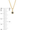 Thumbnail Image 2 of 0.085 CT. Black Diamond Solitaire Bezel-Set Pendant in 10K Gold