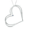 Thumbnail Image 2 of The Kindred Heart from Vera Wang Love Collection 0.58 CT. T.W. Diamond Tilted Pendant in Sterling Silver - 19"