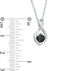 Thumbnail Image 2 of 0.37 CT. Black Diamond Solitaire Infinity Pendant in 10K White Gold