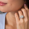 Thumbnail Image 1 of 3.06 CT. T.W. Quad Princess-Cut Diamond Frame Three Piece Bridal Set in 14K White Gold