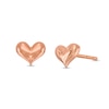 Thumbnail Image 1 of Puffed Heart Stud Earrings in 14K Rose Gold