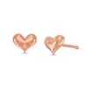 Thumbnail Image 0 of Puffed Heart Stud Earrings in 14K Rose Gold