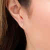 Thumbnail Image 2 of Tree of Life Cut-Out Circle Stud Earrings in 10K Rose Gold