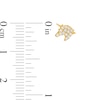 Thumbnail Image 3 of Cubic Zirconia Beaded Unicorn Stud Earrings in 14K Gold