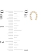 Thumbnail Image 3 of Cubic Zirconia Horseshoe Stud Earrings in 14K Gold