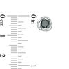 Thumbnail Image 3 of 0.58 CT. T.W. Black Diamond Solitaire Open Swirl Frame Stud Earrings in 10K White Gold