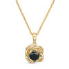 Thumbnail Image 0 of 0.37 CT. Black Diamond Solitaire Love Knot Pendant in 10K Gold