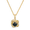 Thumbnail Image 1 of 0.37 CT. Black Diamond Solitaire Love Knot Pendant in 10K Gold