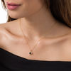 Thumbnail Image 1 of 0.37 CT. Black Diamond Solitaire Love Knot Pendant in 10K Gold