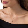 Thumbnail Image 2 of 0.37 CT. Black Diamond Solitaire Love Knot Pendant in 10K Gold