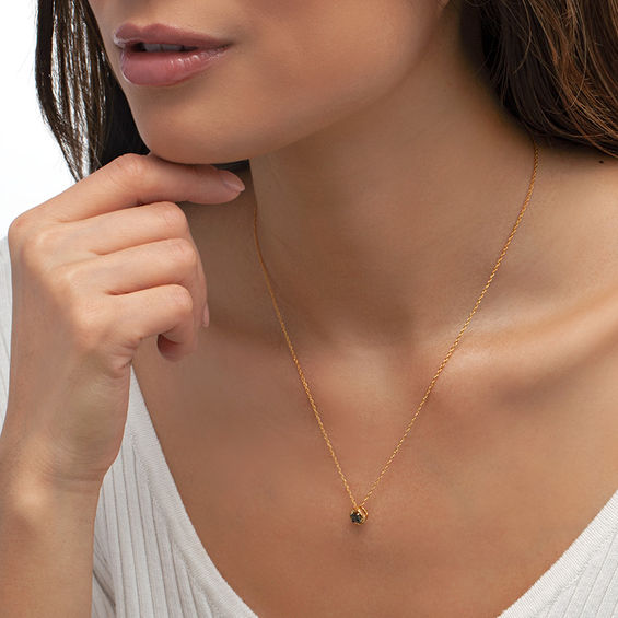 0.18 CT. Enhanced Black Diamond Solitaire Swirl Frame Pendant in 10K Gold 0.18 CT. Enhanced Black Diamond Solitaire Swirl Frame Pendant in 10K Gold