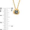 Thumbnail Image 3 of 0.18 CT. Black Diamond Solitaire Swirl Frame Pendant in 10K Gold