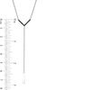 Thumbnail Image 2 of 0.18 CT. T.W. Enhanced Black and White Diamond Reversible "Y" Necklace in Sterling Silver - 17.35"