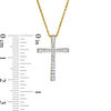 Thumbnail Image 4 of 0.23 CT. T.W. Diamond Reversible Cross Pendant in 10K Gold with White Rhodium
