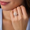 Thumbnail Image 2 of 1.95 CT. T.W. Composite Diamond Cushion Frame Bridal Set in 10K Rose Gold