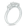 Thumbnail Image 2 of 0.95 CT. T.W. Certified Canadian Diamond Frame Three Stone Engagement Ring in 14K White Gold (I/I1)