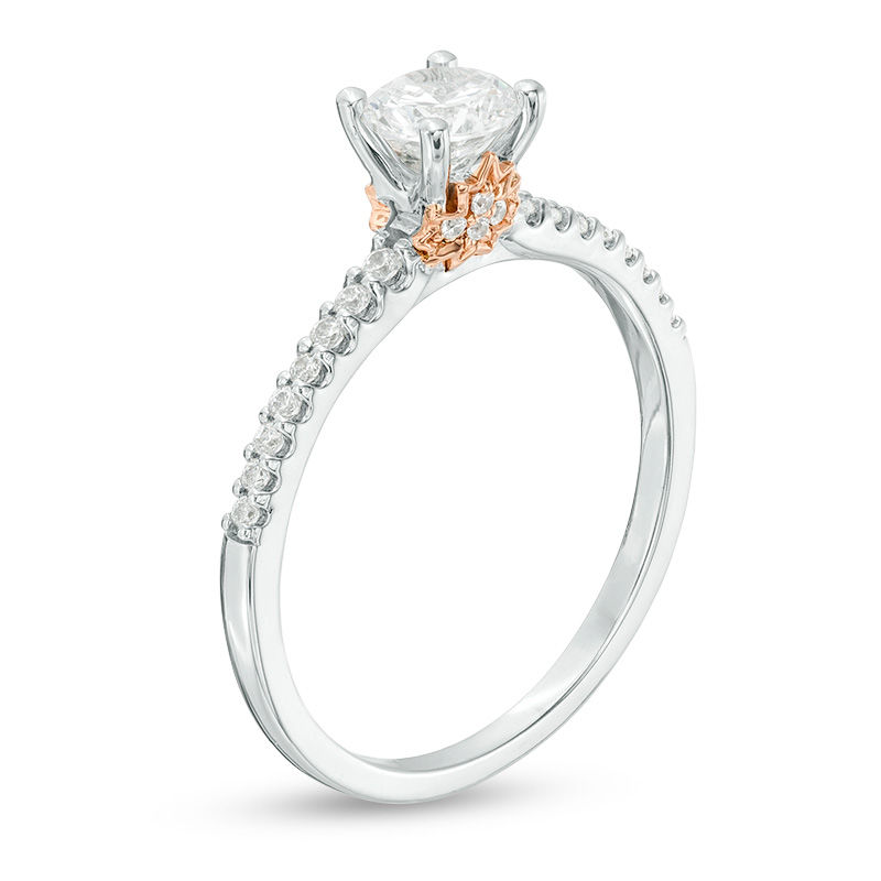Peoples 100-Year Anniversary 0.59 CT. T.W. Certified Canadian Diamond Engagement Ring in 14K Two-Tone Gold (I/I1)