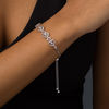 Thumbnail Image 1 of Diamond Accent Sideways Multi-Hearts Bolo Bracelet in Sterling Silver - 9.5"